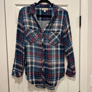 Cloth & Stone Plaid Button-Up Shirt